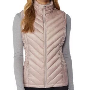 32 Degrees Light Blush Packable Lightweight Plush Puffer Vest - Size Small